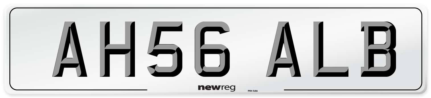 AH56 ALB Number Plate from New Reg